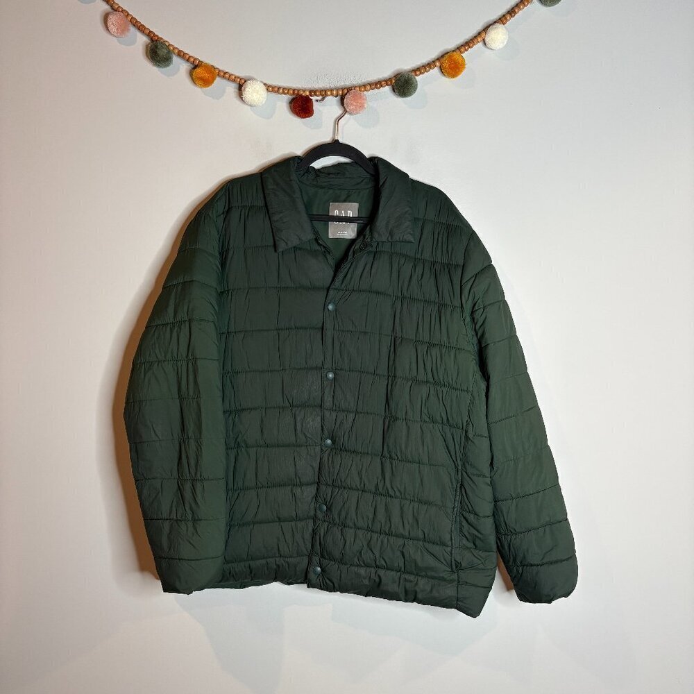 Gap teal Lightweight Down Puffer coat jacket